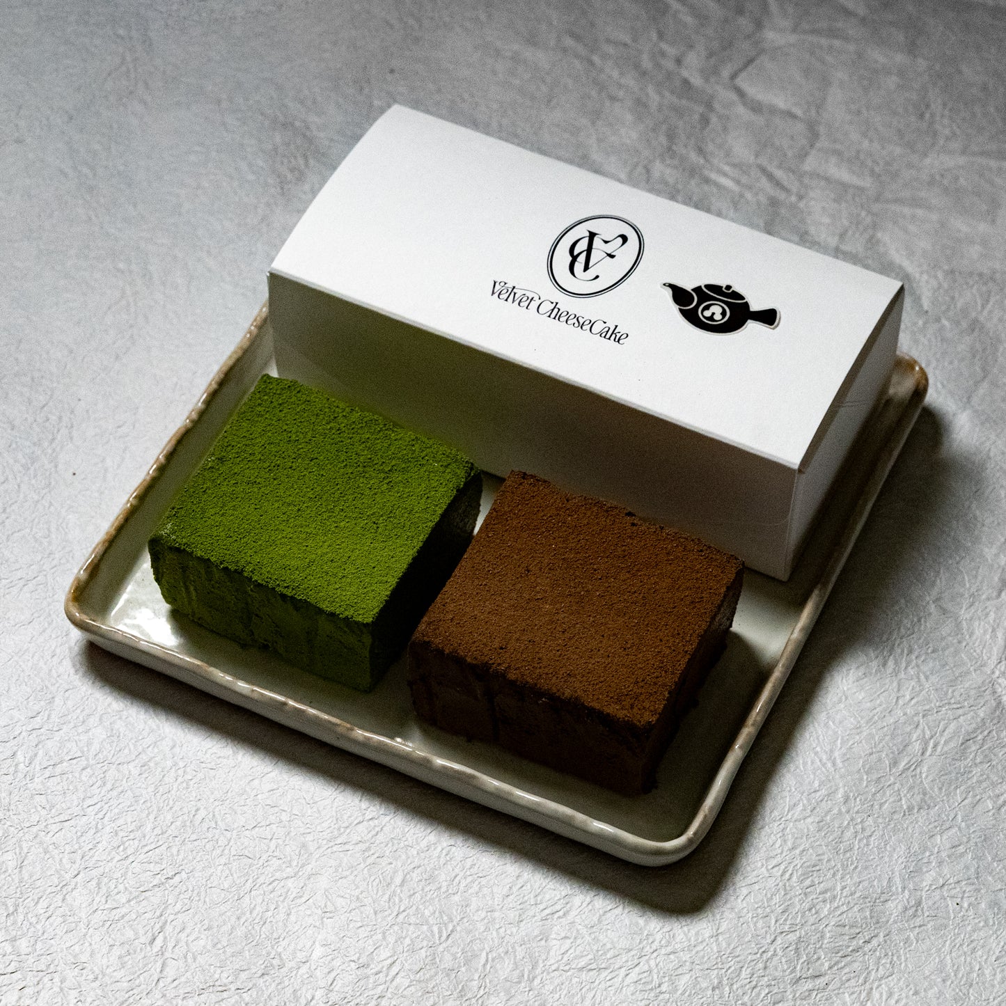 Velvet Cheese Cake × TOKYO HANDA TEA | Premium Matcha & Hojicha Cheesecake