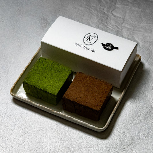 Velvet Cheese Cake × TOKYO HANDA TEA | Premium Matcha & Hojicha Cheesecake