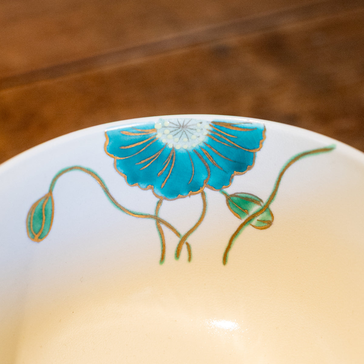 Matcha Bowl 11 - Ninsei-Style Poppy